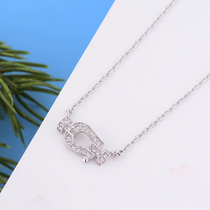 Horseshoe necklace charm - Dream Horse