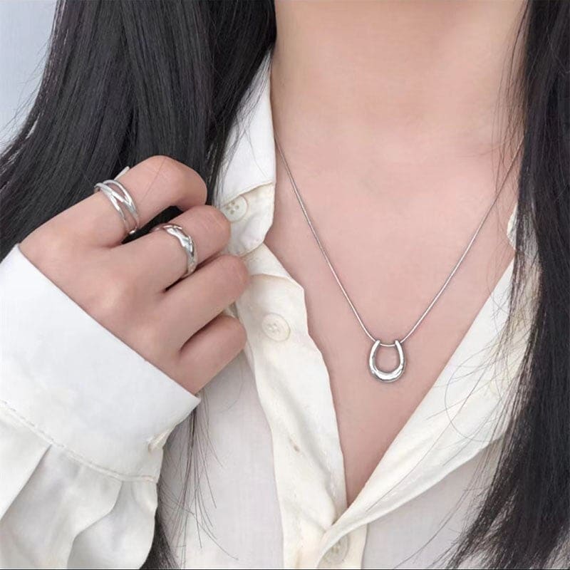 Horseshoe necklace engraved - Dream Horse