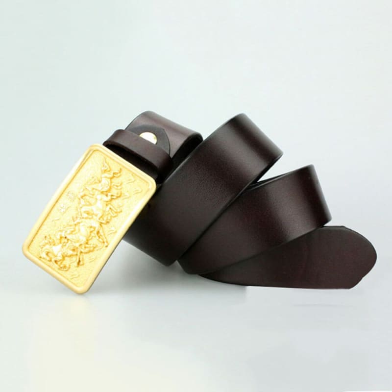 Leather equestrian belt - Dream Horse