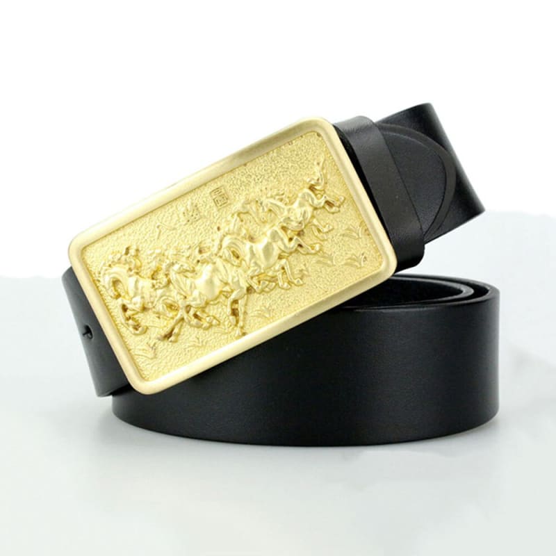Leather equestrian belt - Dream Horse