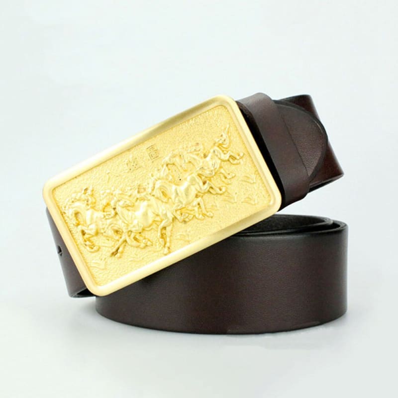 Leather equestrian belt - Dream Horse