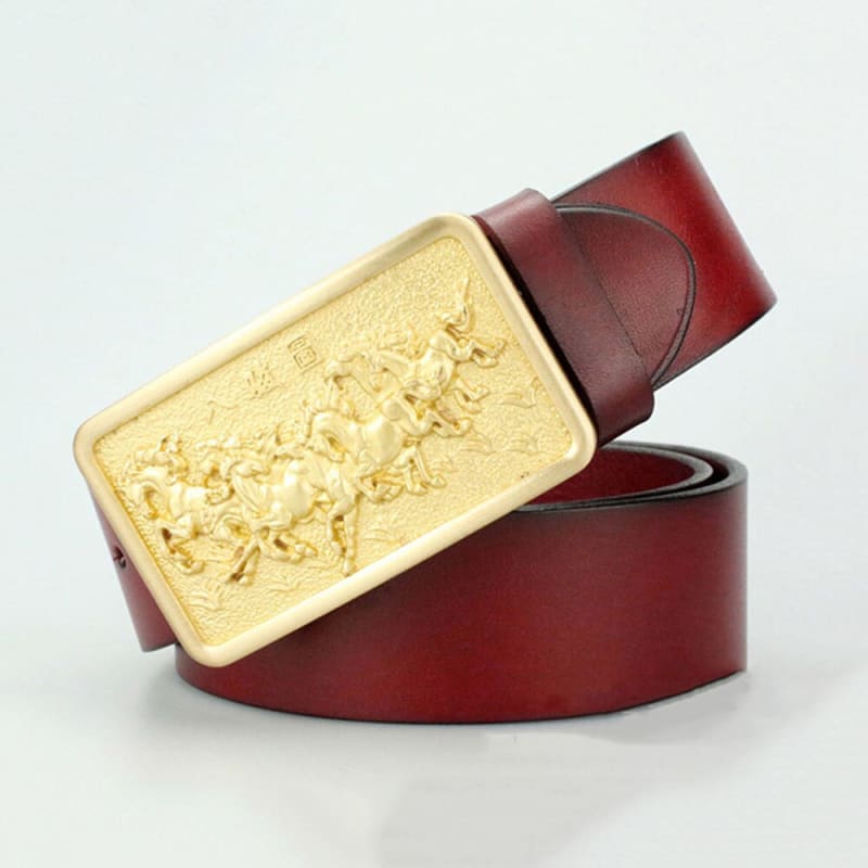 Leather equestrian belt - Dream Horse