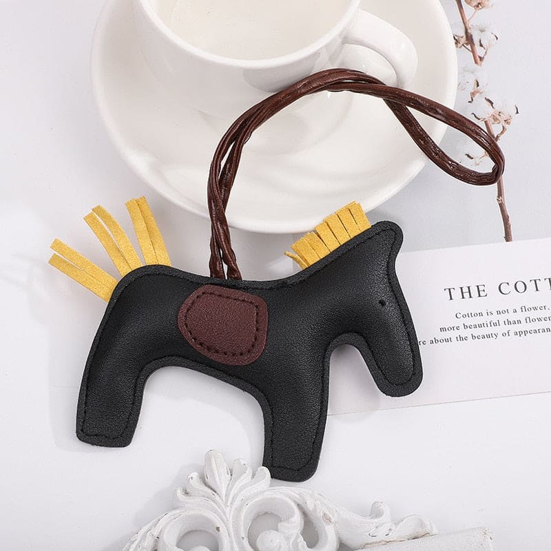 Leather equestrian keychain - Dream Horse