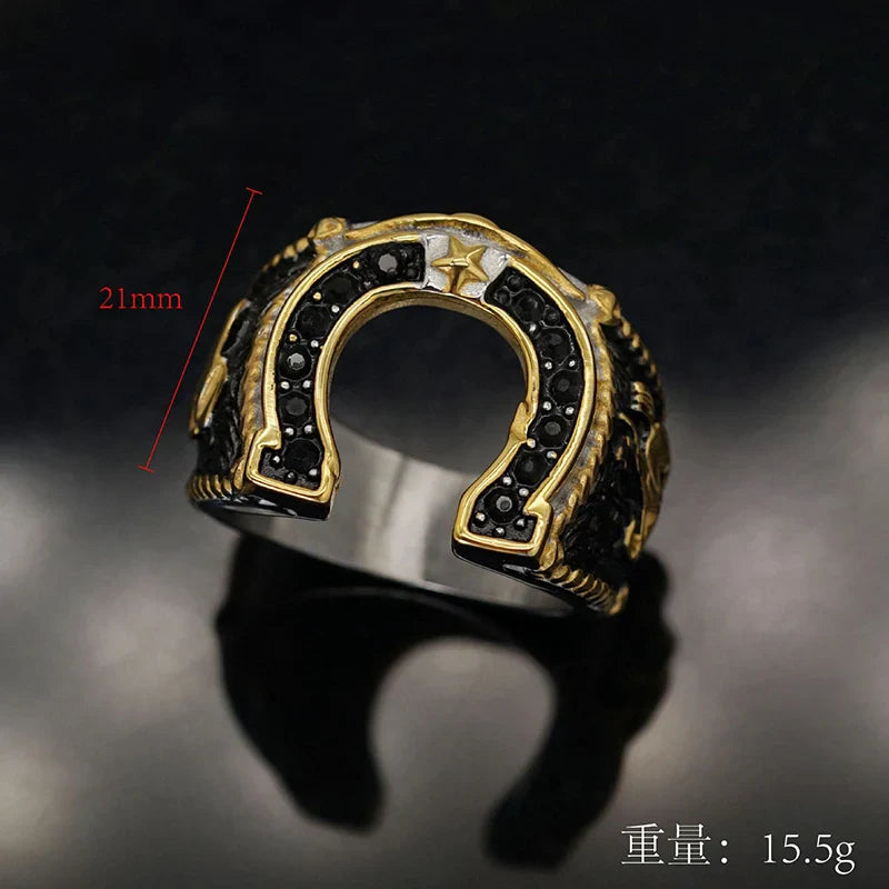 Original black horse shoe ring Dream Horse