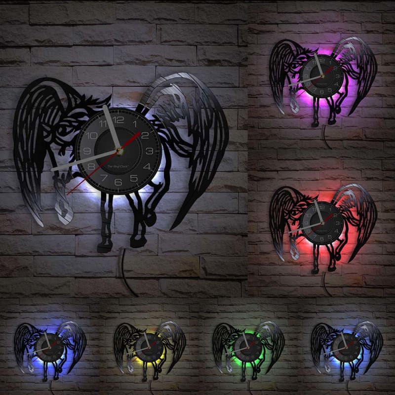 Pegasus Wall Clock Vintage - Dream Horse