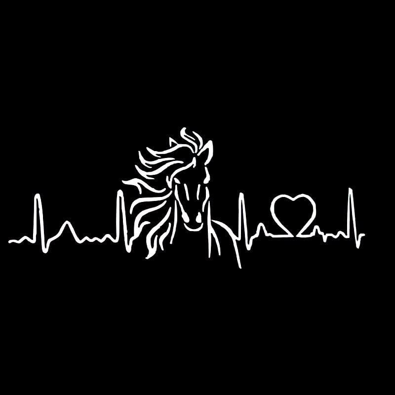 Personality car sticker horse (heartbeat) - Dream Horse