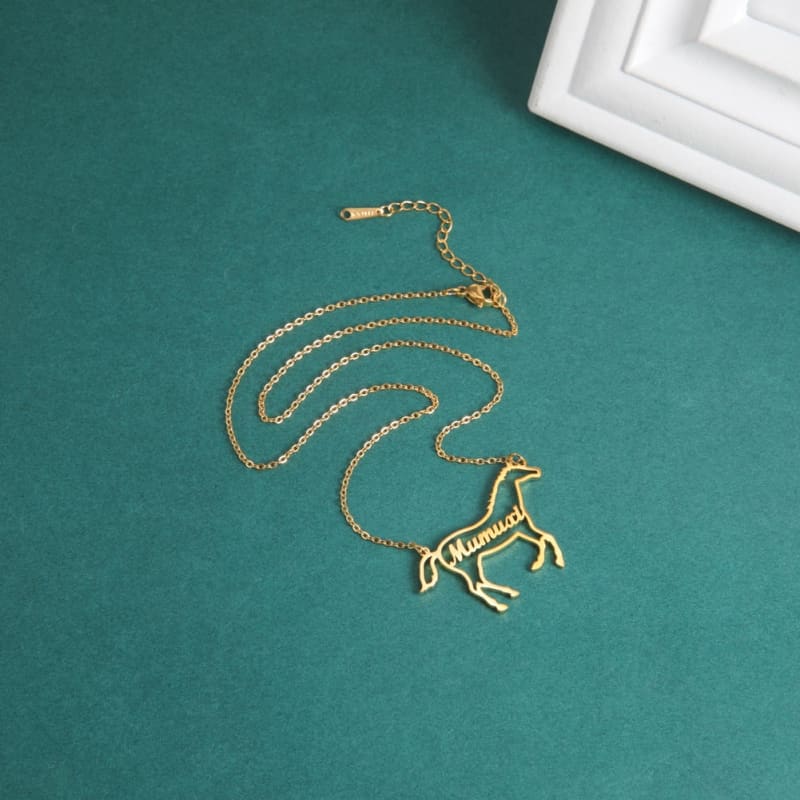 Personalized horse necklace - Dream Horse