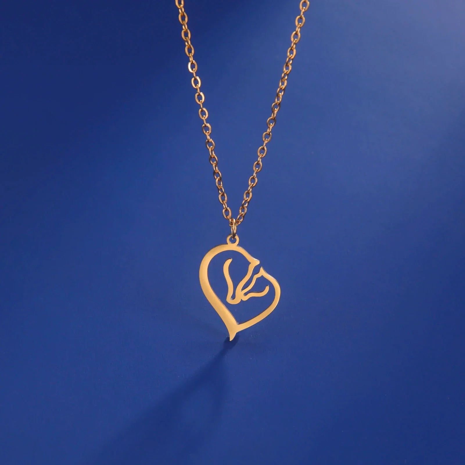 Rose gold horse necklace Dream Horse