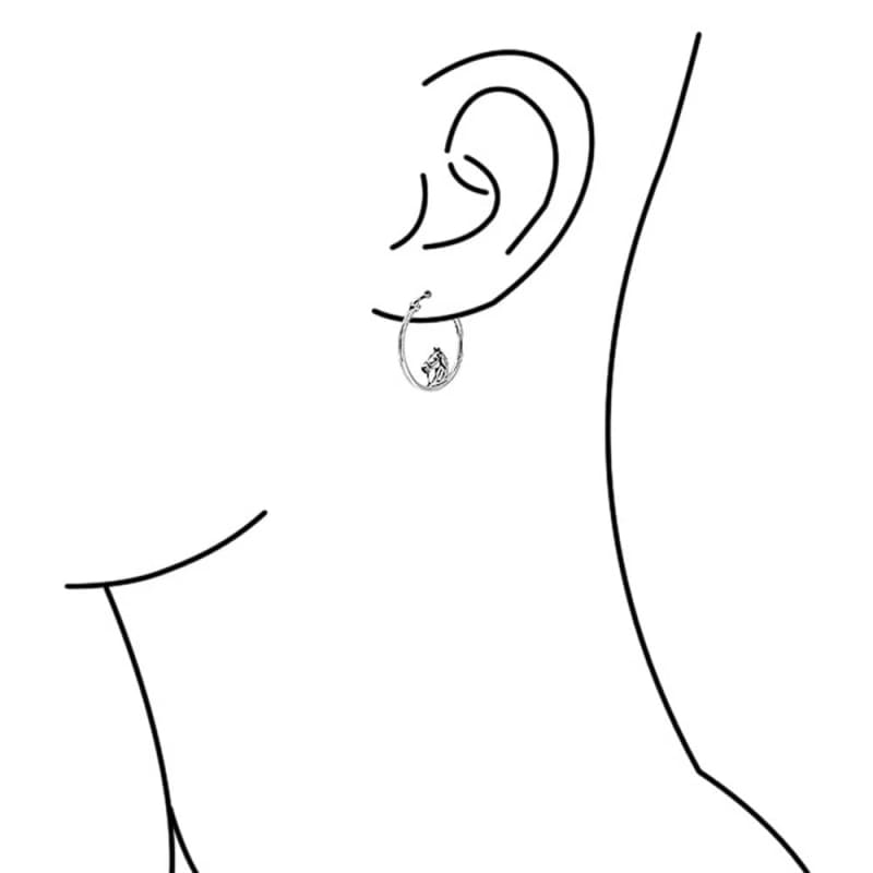 Silver horse earrings for horse lovers - Dream Horse