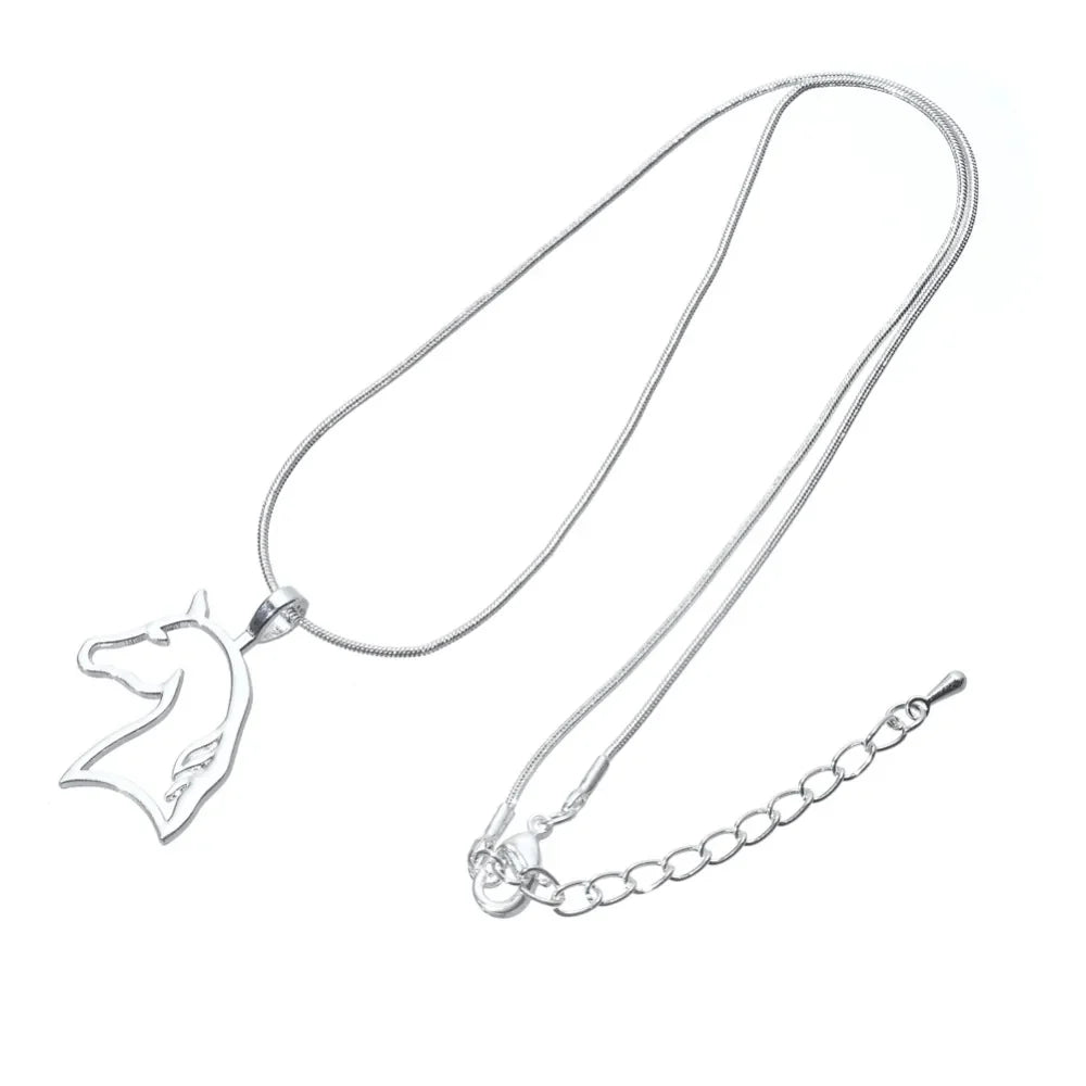 Silver horse head necklace Dream Horse