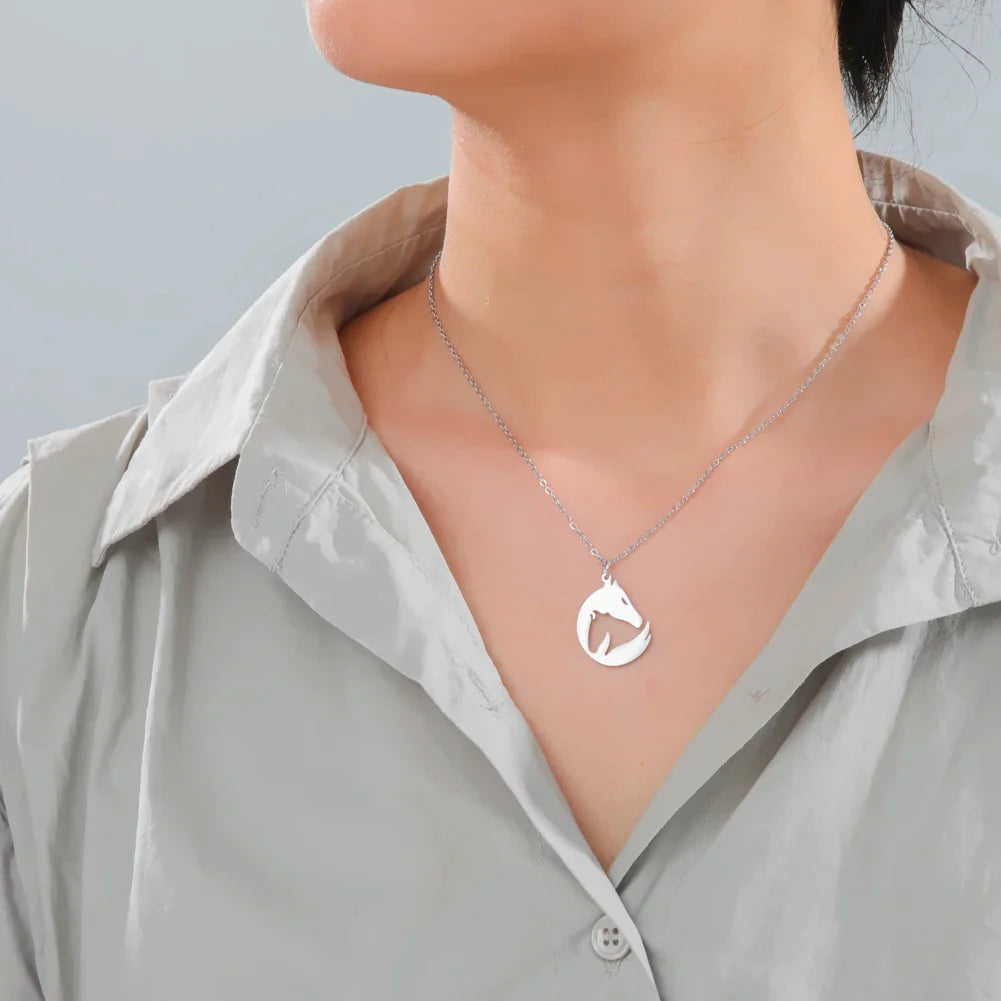 Silver horse head pendant Dream Horse
