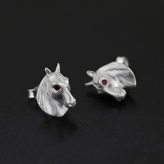 Silver horse stud earrings Dream Horse
