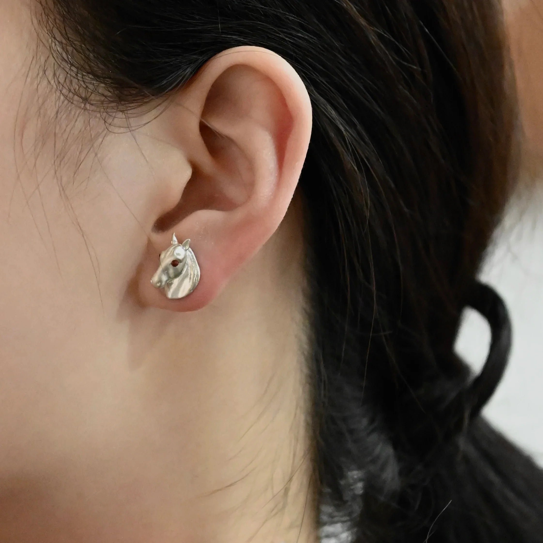 Silver horse stud earrings Dream Horse