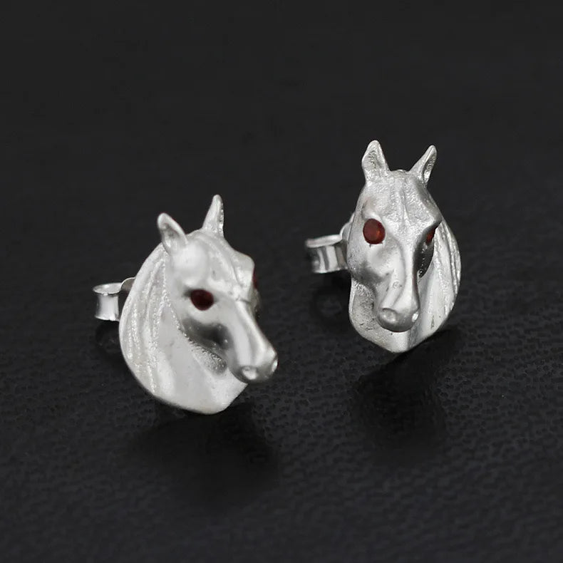 Silver horse stud earrings Dream Horse