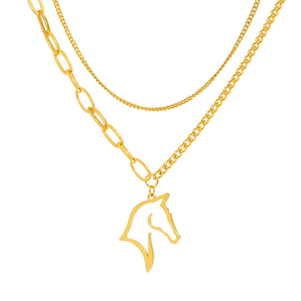 Solid gold horse pendant Dream Horse