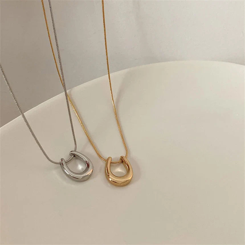 Stainless steel horseshoe necklace Dream Horse