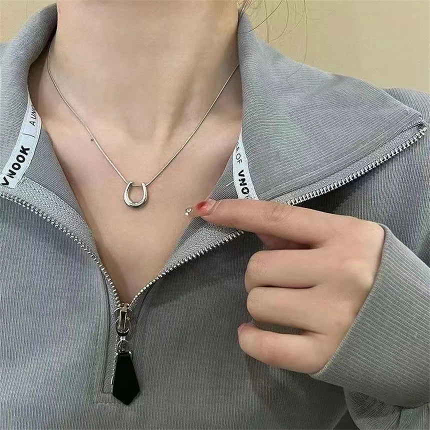 Stainless steel horseshoe necklace Dream Horse