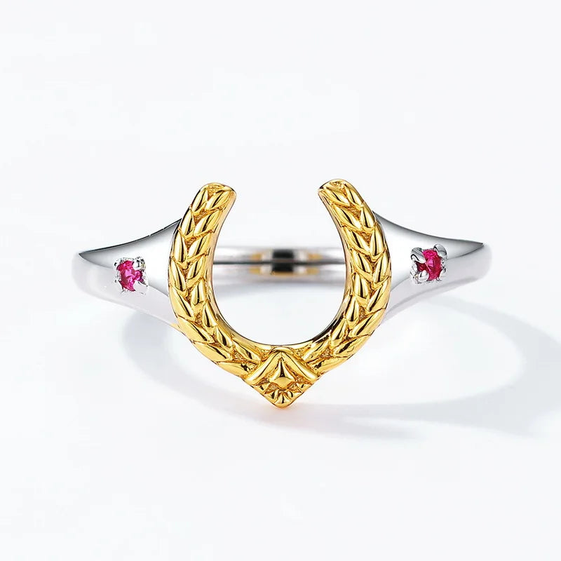 Sterling horseshoe ring Dream Horse