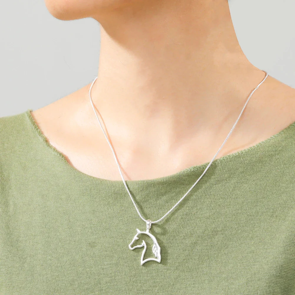 Sterling silver horse head necklace Dream Horse