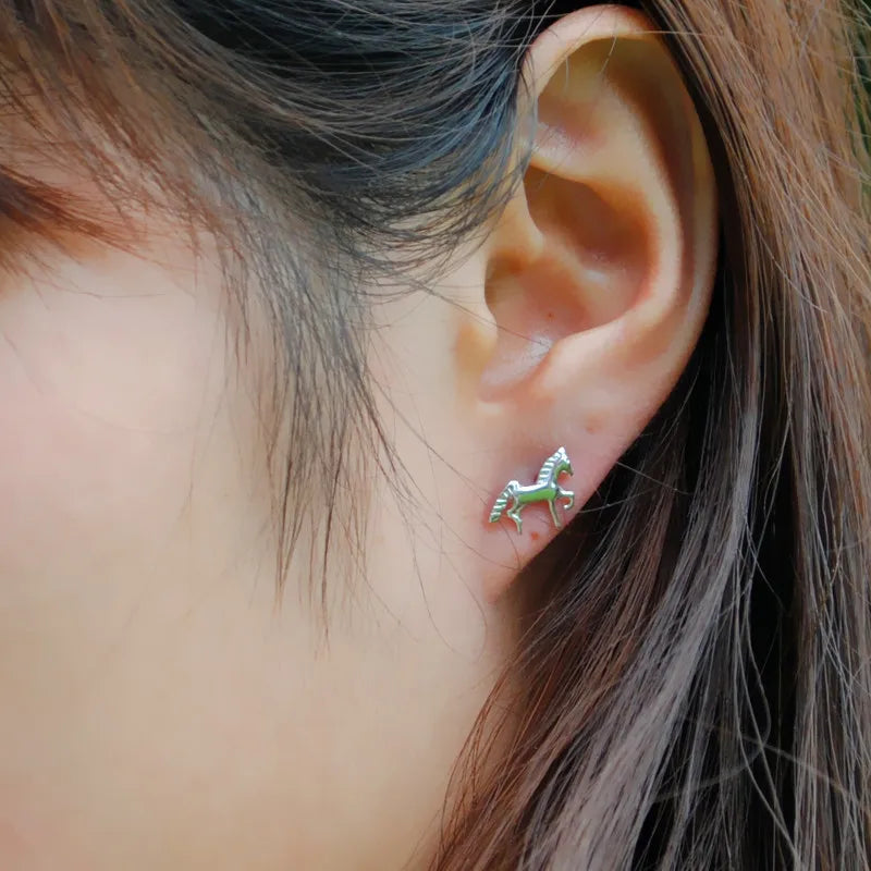 Sterling silver horse stud earrings Dream Horse