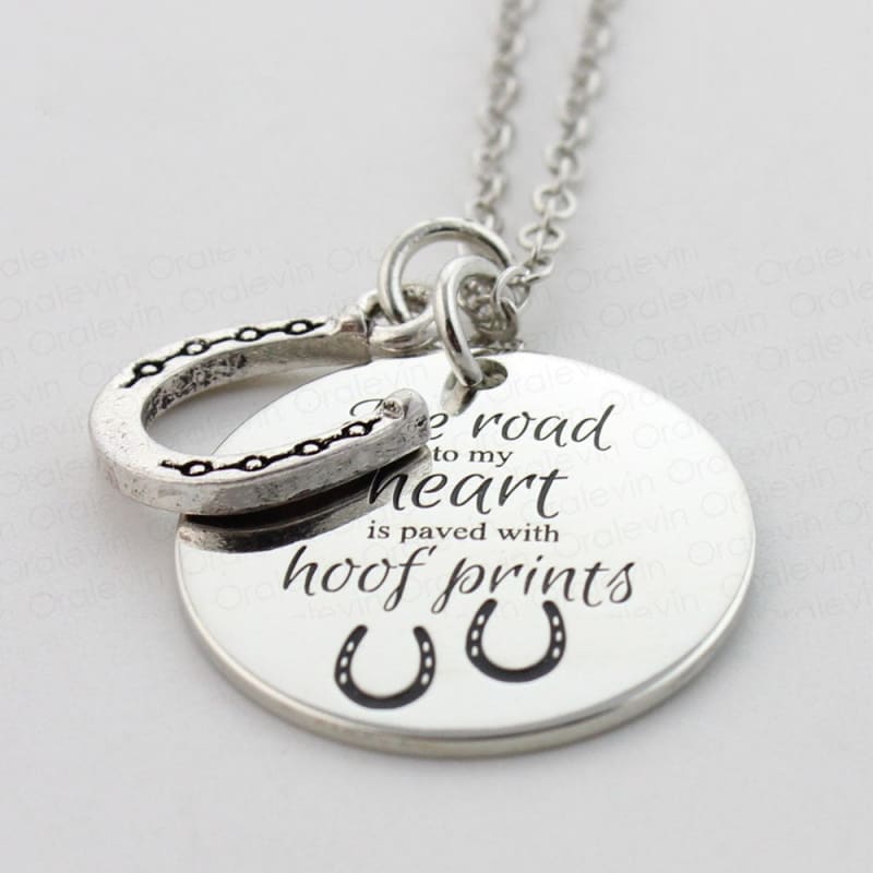 Sterling silver lucky horseshoe necklace - Dream Horse