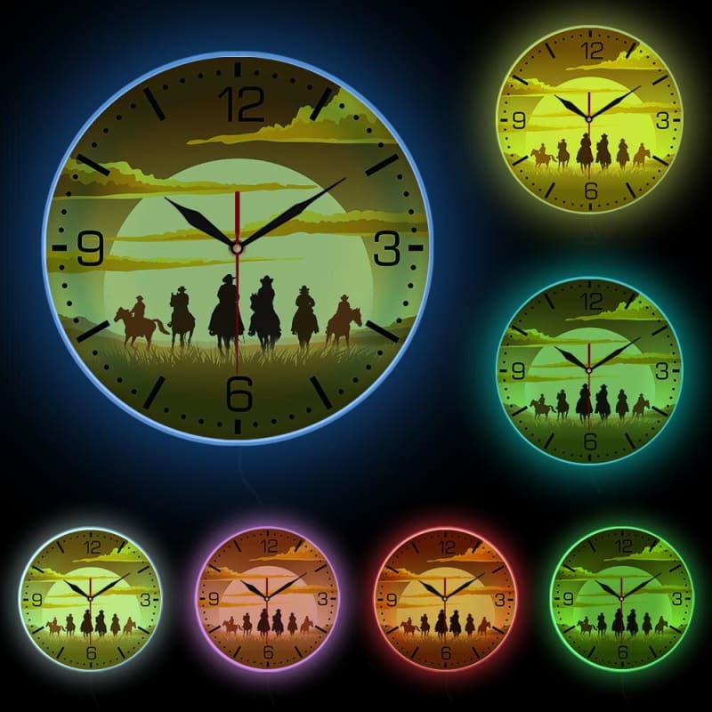 Sunset horse wall clock - Dream Horse