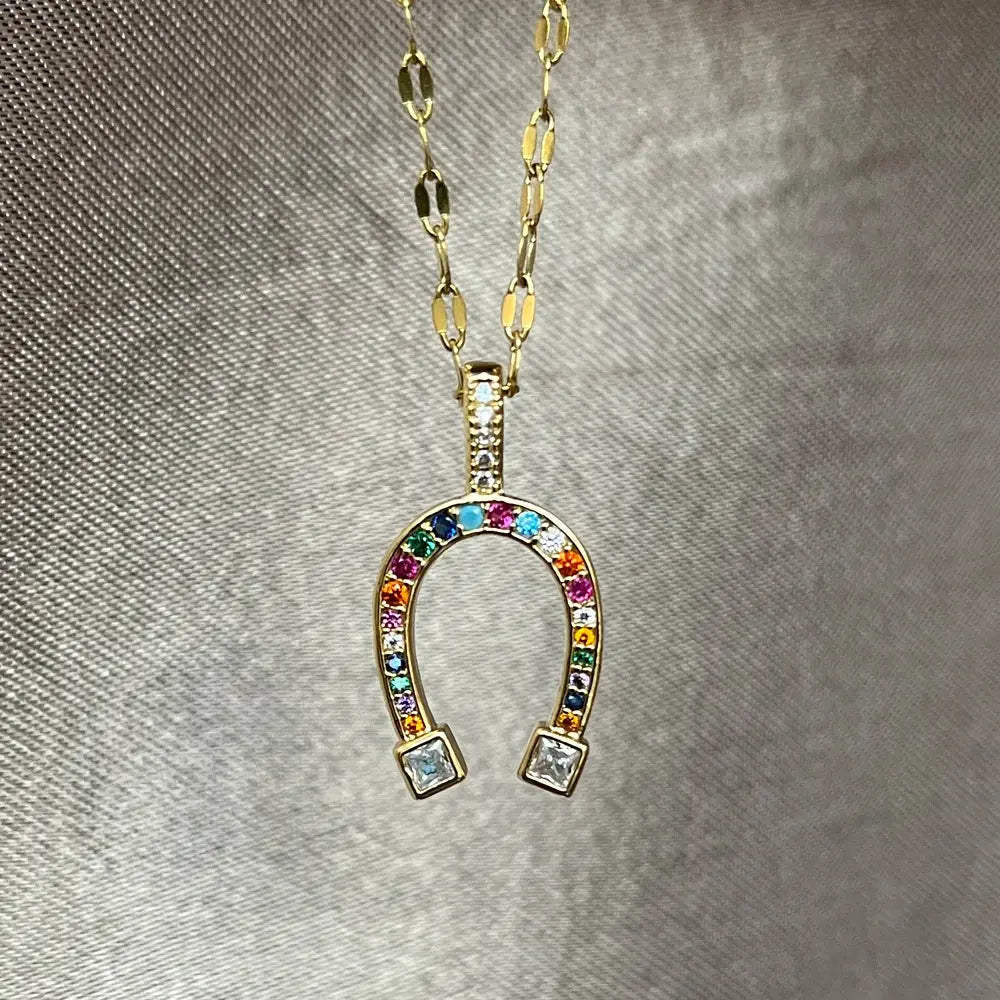 Upside down horseshoe necklace Dream Horse