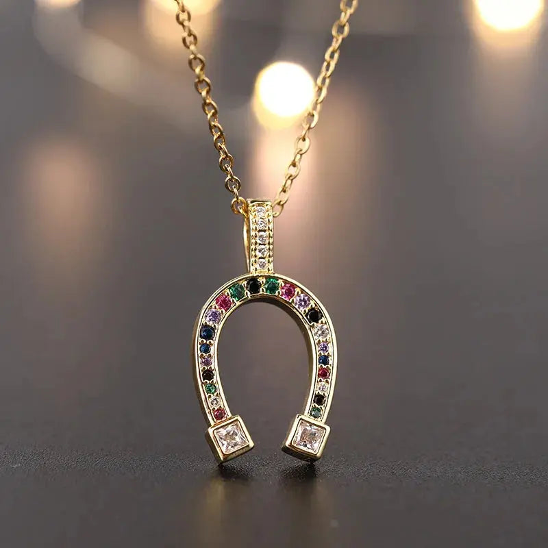 Upside down horseshoe necklace Dream Horse