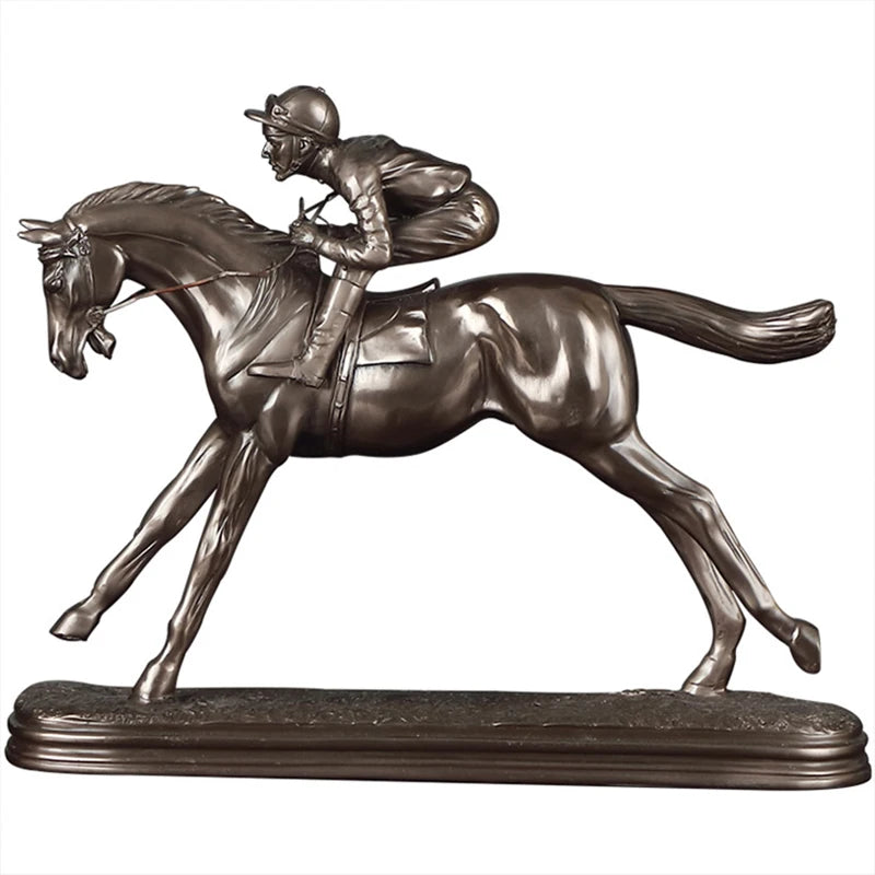 Horse racing statue