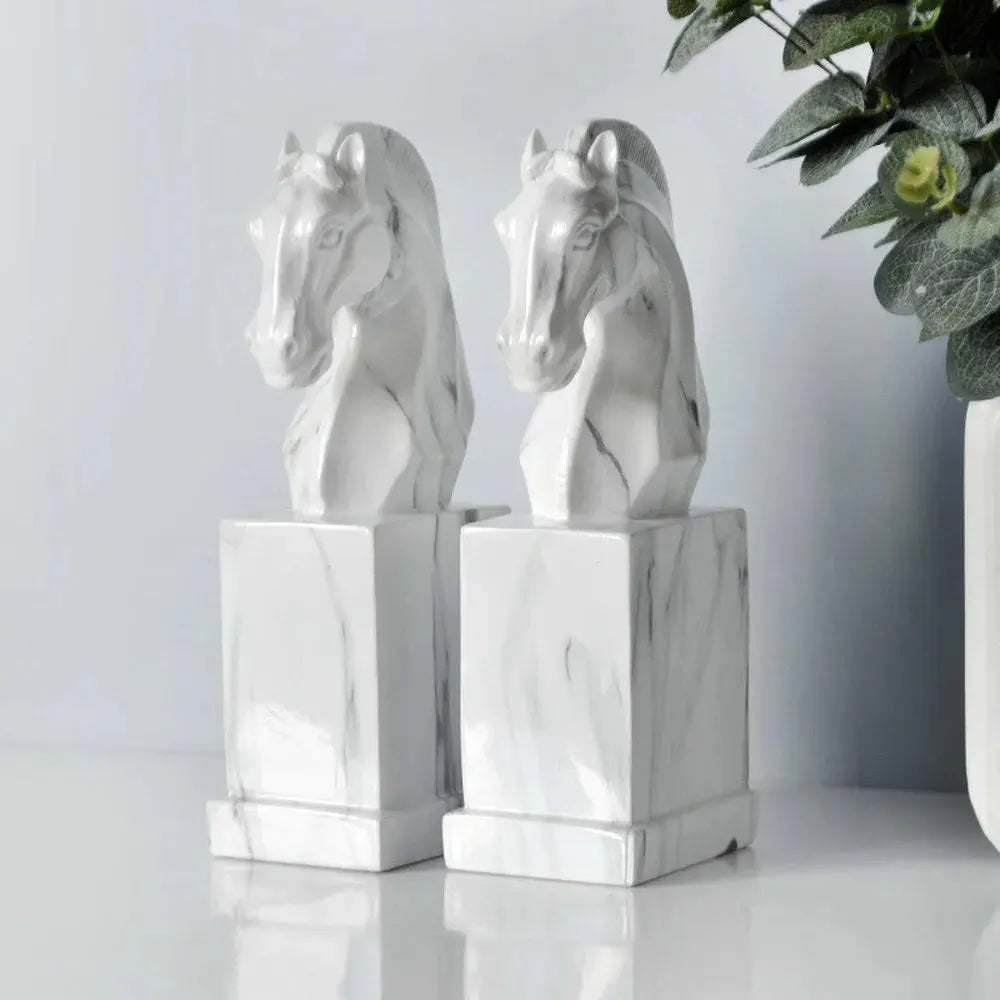 White horse bookends Dream Horse