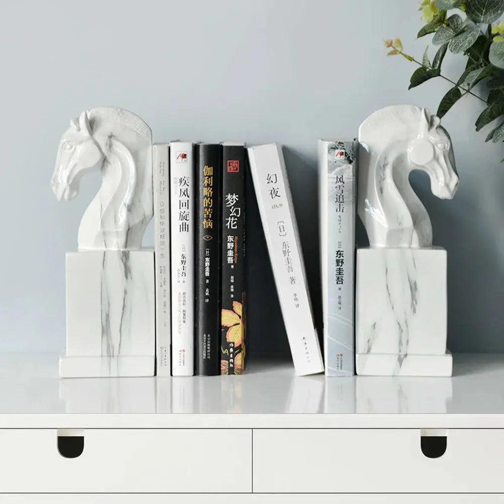 White horse bookends Dream Horse