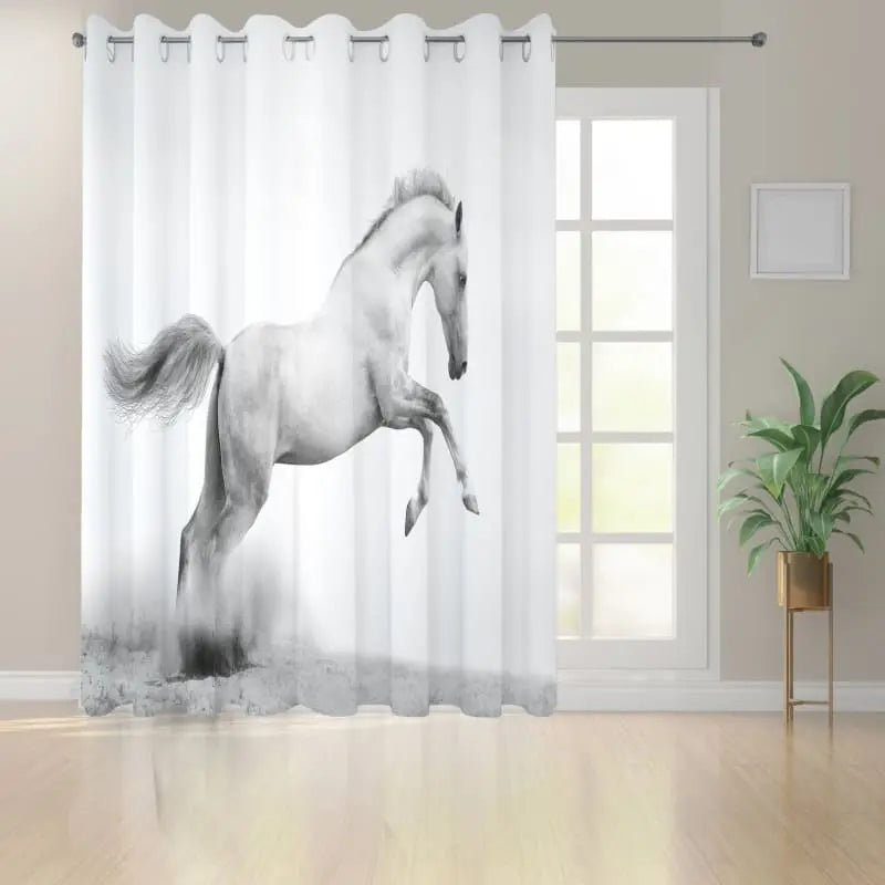 White horse curtains - Dream Horse