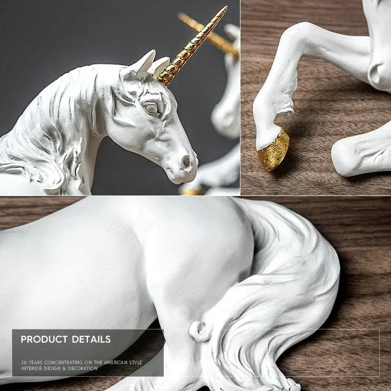 White horse statue decor - Dream Horse