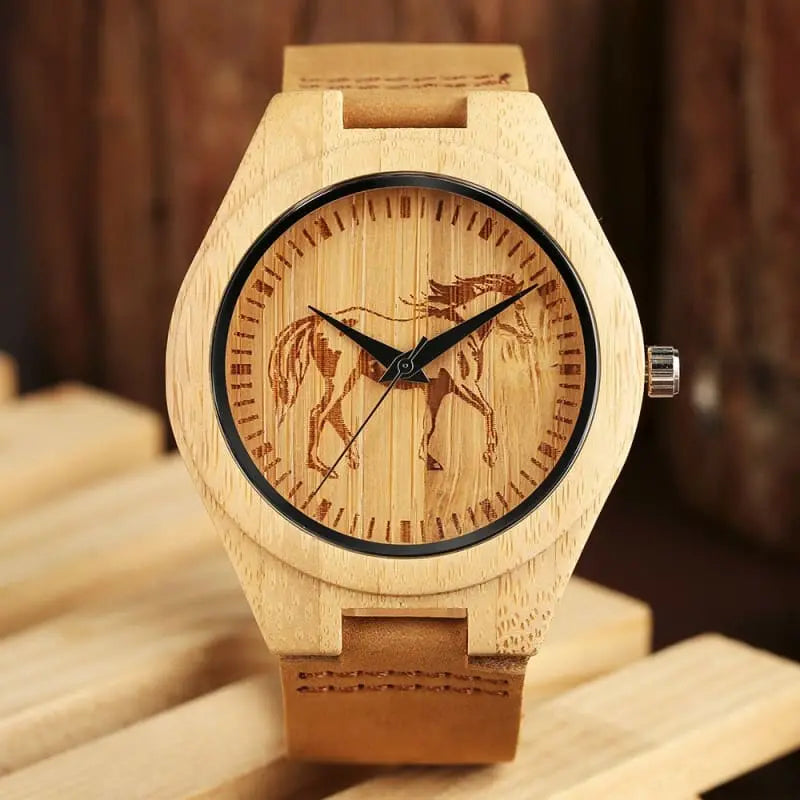 Wooden horse watch for men - Dream Horse