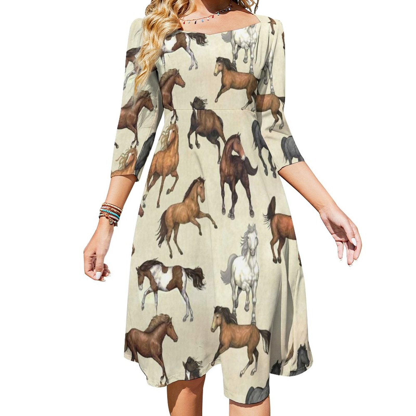 Horse print dress Dream Horse